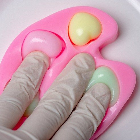 [이거쩌거] 쫀득말랑이 스트레스해소, 1개, 50g, 하트팔레트 핑크