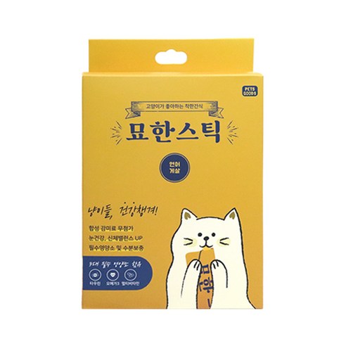 묘한스틱 고양이 짜먹는 간식 30p, 연어 게살, 15g, 1개