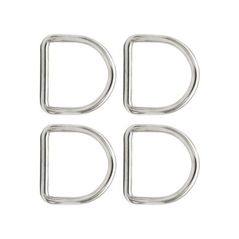 4Pcs 스테인레스 스틸 D 링 D 모양 버클 하드웨어 원활한 DIY 공예 웨빙 벨트 버클 수하물 가방 지갑 만들기