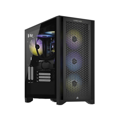 커세어 Corsair Vengeance i7500 Series Gaming PC Liquid Cooled Intel Core i7 14700KF CPU NVIDIA GeForce, i5 14600KF / 4060, 블랙 태블릿PC