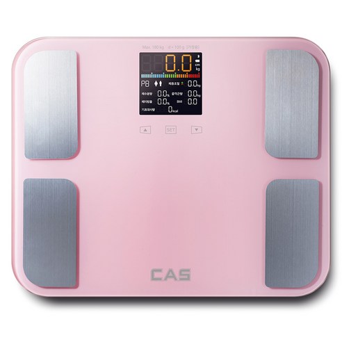 카스 스마트 블루투스 체지방 측정기 체중계, 핑크, BFA-S8