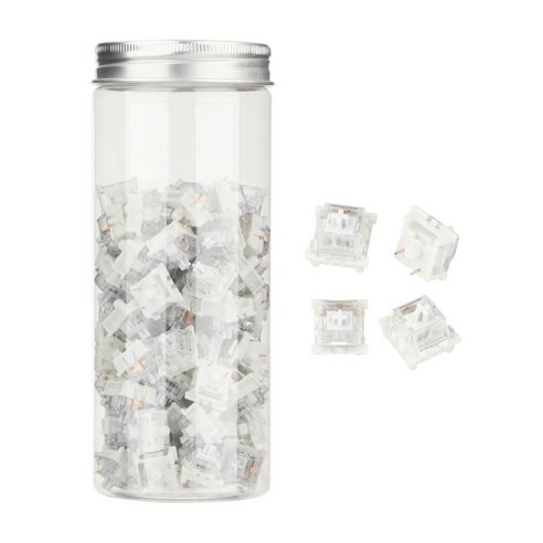 MX 스위치 키보드 초심자 매니아를 위한 기계식 키보드 스위치, 싱글 15x15x17mm, ABS 플라스틱, 사일런트 화이트 90