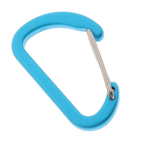 소형 알루미늄 합금 Carabiner 옥외 D 모양 Quickdraw 양극 처리된 표면 결코 퇴색하지 않음, 젖빛 블루