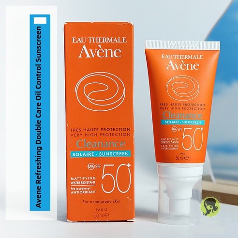 자외선차단패치 Avene 얼굴 또는 바디 솔라 선스크린 리프레싱 더블 케어 오일 컨트롤 여드름 피부 50ml SPF50 PA