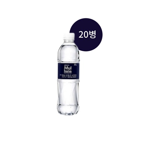 지리산 물하나 생수 500ml X 20병 나트륨 칼륨 마그네슘, 20개