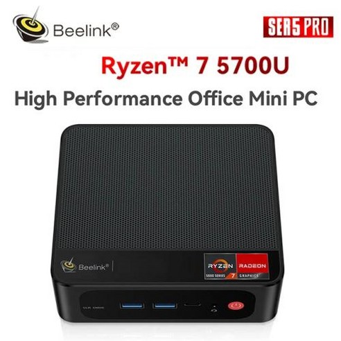 BEELINK 미니 PC 게이머 컴퓨터 SER5 MAX Ryzen 7 5800H 5700U 5560U 윈도우 11 프로 16GB 500GB WIFI6 BT52, 없음, 없음, 3) Ryzen 7 5700U  16GB 500GBEU