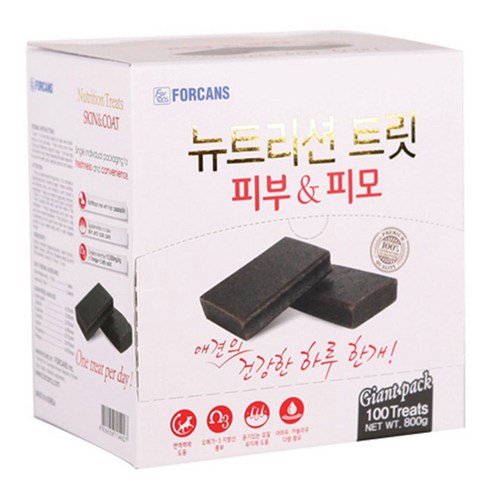 포켄스 뉴트리션 트릿 피부 & 피모 강아지 영양제, 오메가지방산 10000mg/kg, 1개, 피부/털개선