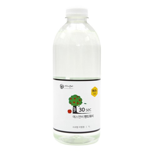 에스엔비 30s 항균 핸드워시 본품/리필, 사과향 리필 1000ml, 2개, 1000ml