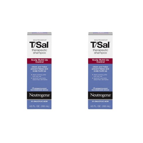 뉴트로지나 T 살 테라퓨틱 샴푸 두피 빌드-업 컨트롤, 2개, 133ml
