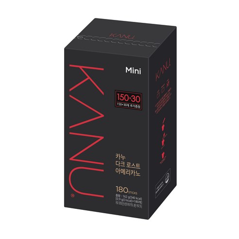 카누 미니 다크 로스트 아메리카노 150+30개입, 0.9g, 180개입, 1개