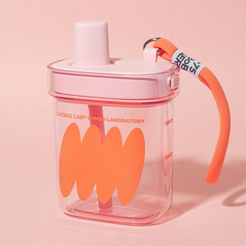 차코랩 트라이탄 물병 휴대용 캠핑 등산 원터치 야외 텀블러 스퀘어컵 780ml, 핑크, 1개