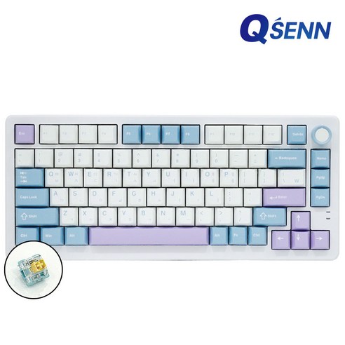 큐센 Q75 가스켓 방식 풀윤활 유무선 블루투스 기계식 게이밍 키보드 리뷰 큐센