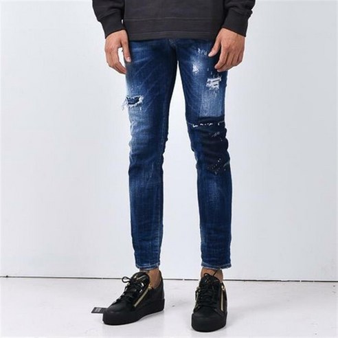 DSQUARED2 [명품]디스퀘어드2 디스 덧뎀 스케이터진 청바지 S71LB0490 S71L B049 0
