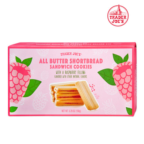 [Trader Joe's] 트레이더조 버터 쇼트 브레드 라즈베리 필링 쿠키 150g All Butter Shortbread ...