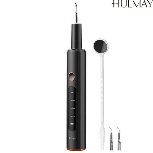 Hulmay 초음파 치석제거기 M3 가정용 전동 치아 셀프 스케일링 기계, 블랙M3U