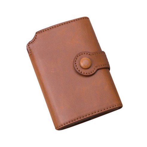 신용 카드 홀더 지갑 RFID 차단 패스 케이스 보안 지갑 남성과 여성 유니섹스 사업 (브라운 2)