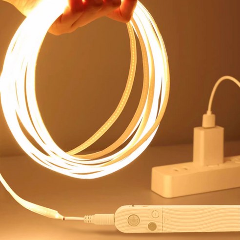투데이리빙 led 스마트 센서 스트립 줄조명 + 리모컨 간접 조명 usb 스트링 라인 라이트 잘라쓰는 조명등 붙이는 센서등, 1개, R98634N(웜화이트 2M