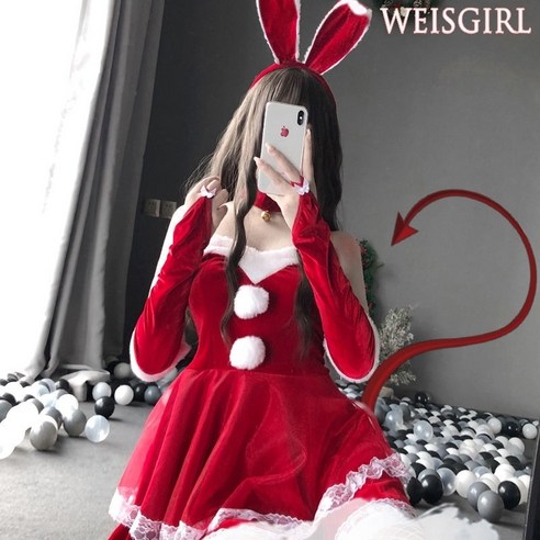 산타걸 코스프레 여성 산타복 여자 코스튬 분장 성인 연말 산타클로스옷 복장