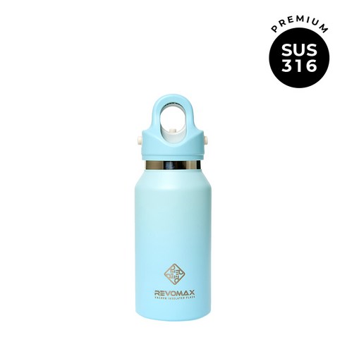 레보맥스v2 원터치 텀블러 대용량 보온보냉 REVOMAX 보온병, (266ml) 슬림 베이비핑크