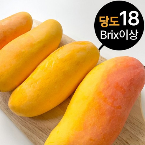 [진짜푸드] 18Brix 입안에서 살살 녹는 새콤달콤 무지개망고, 1박스, 01_2kg(6과수 내외)