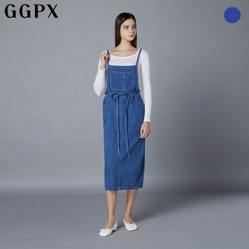 GGPX 데일리 스트랩 데님 멜빵 원피스 (GOHOPB87F) 215814