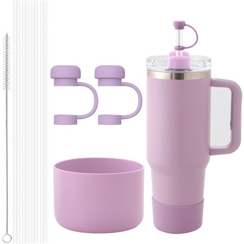 스탠리 호환 빨대 887ml 1.18L [트라이탄 재질] 세트, 1180ml 보라, 1세트