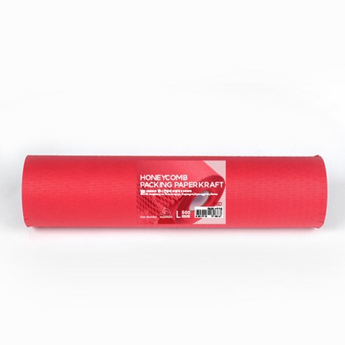 PaperPhant 벌집 크라프트 종이 완충재 포장지 500mm(폭) 85M(길이), 레드, 1개