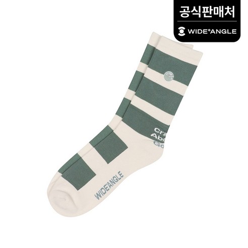 [와이드앵글 공식] WG 남성 배색 롱 삭스 WMU23S06W6, Cream, 1개