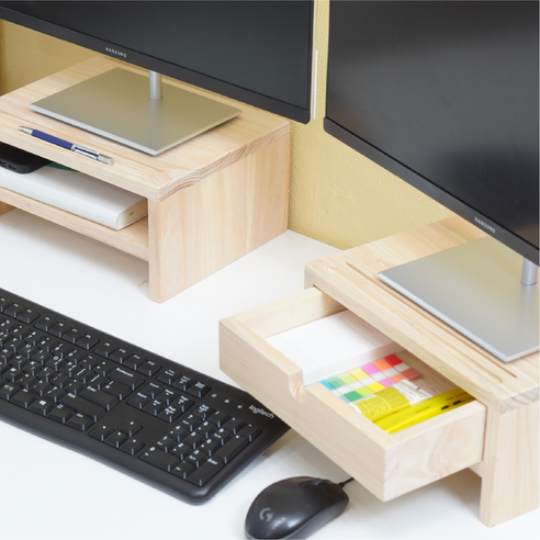 자연의 품격을 담은 모니터 받침대