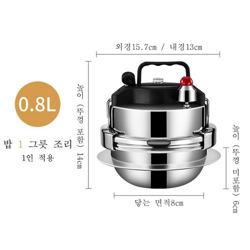 혼밥족과 신혼부부를 위한 완벽한 선택, Ryusei 소형 스텐 압력밥솥 2001