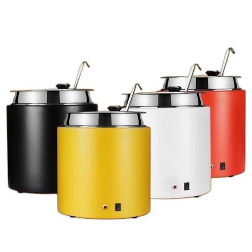 중탕기 전기 스텐 워머 스프 업소용 데우기 음식, 10L 노란색 수프솥