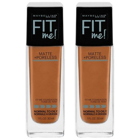 메이블린 핏 미! 매트+ 포어리스 파운데이션 30ml, Spicy Brown, 2개