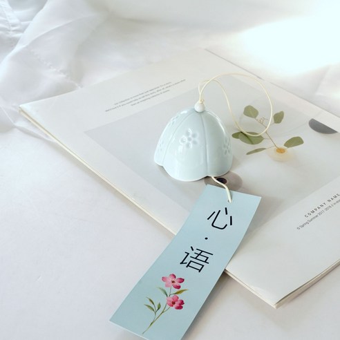 KNVST 후우링 핸드메이드 정원 풍경종, 벚꽃-블루
