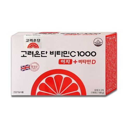 고려은단 비타민C 1000 이지+비타민D 600mg 180정 1개 3개월분, 2개