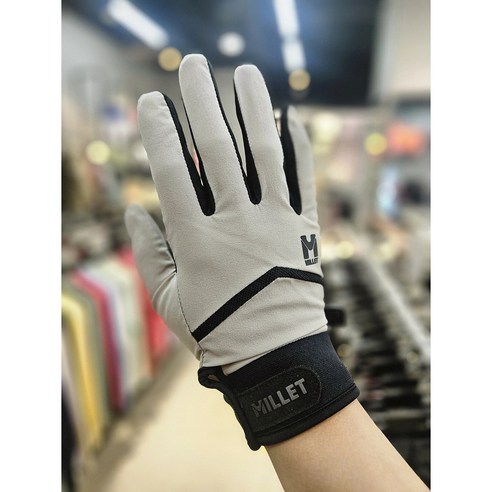 밀레 남성 봄 경량장갑 스마트터치 등산장갑 미끄럼방지 MXTSL002 21, L, 베이지, 1개