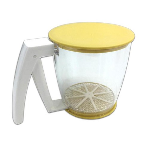 프리미엄 PP 밀가루 여과기 주방 베이킹 체 컵 기계 체 그릇, 다색, PP 플라스틱