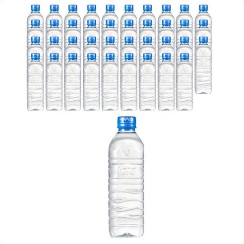 [제트스카이] 롯데 아이시스 무라벨, 500ml, 20개