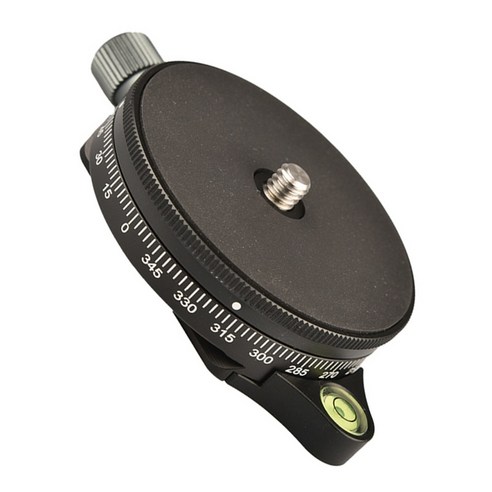 카메라 파노라마 패닝 베이스 Arca Swiss Style Plate가 있는 3/8인치 나사, 직경 6cm, 검은 색, 알루미늄 합금