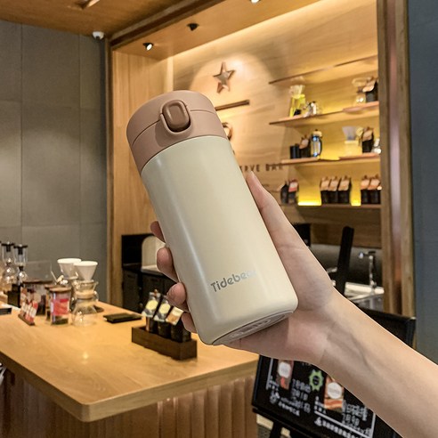 직급 보온컵 304 스테인리스강 커피잔 진공 사무컵 창의 야외 레저 적재 컵, 핑크/핑크, 280ML