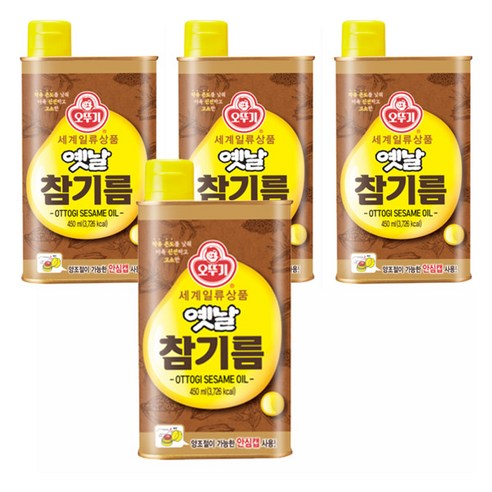 오뚜기 옛날 참기름, 450ml, 4개