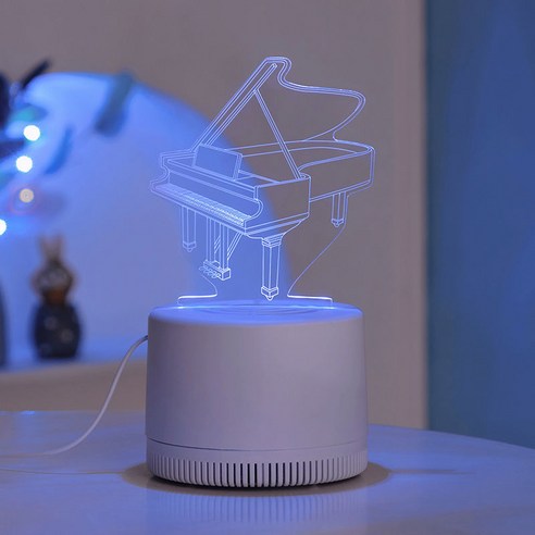 Vannory LED 모기 킬러 램프 3D 무드등, 피아노
