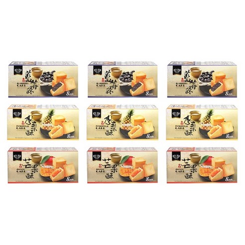 로얄패밀리 184g 3종 (망고맛 1개 블루베리맛 1개 파인애플맛 1개) 대만 펑리수 낱개포장 프리미엄 케익, 3세트