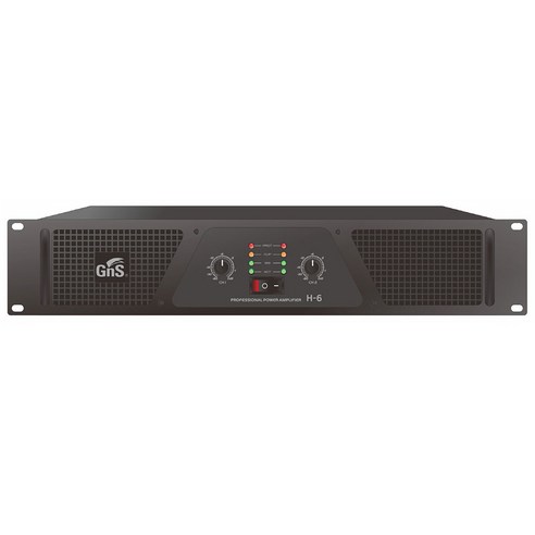 지앤에스 H-6 200W 2채널 냉각방식 스테레오 파워앰프 강당 교회 무대 앰프