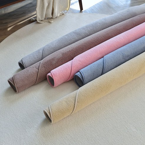 르헤브 소프트터치 극세사 카페트 단모 원형 러그