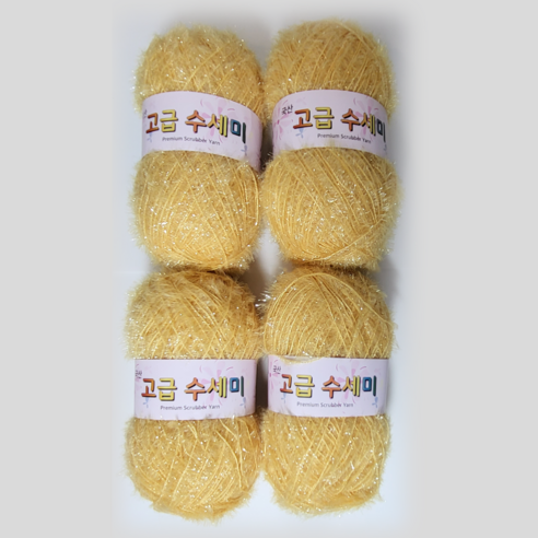 울클럽 별꽃수세미 만들기 DIY 고급수세미실 80g 4볼세트 (총 320g), 158진한버터, 1개