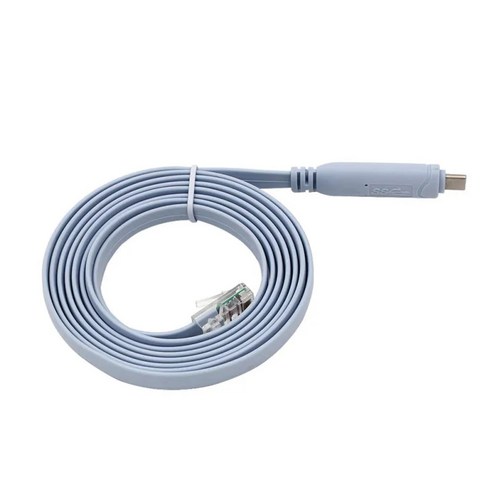 Cisco 라우터용 USB C 3.1 to RJ45 콘솔 케이블 FTDI 칩 직렬 와이어 RS232 RJ 45 컨버터 스위치 라인 C타입 연장, [02] 3m, [01] Blue 1.8m 1pcs, 1개