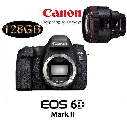 캐논 EOS 6D Mark Il BODY + 렌즈구성 풀패키지 PACKAGE, EF 85mm F1.2L II USM + SD128GB + 보호필름