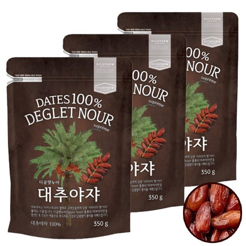 씨없는 대추야자 350g 씨를 제거한 프리미엄  디글렛누어 품종, 사막과일