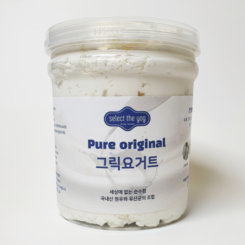 대용량500g 셀렉더요그 떠먹는 수제그릭요거트 (플레인/무가당), 500g, 1개