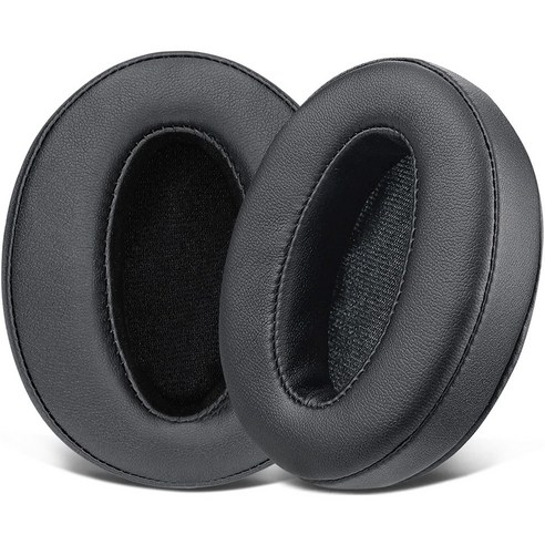 SOULWIT 교체용 이어패드-호환 모델 젠하이저 Sennheiser HD4.50/HD 4.50BT/HD 4.50SE/HD 4.40BT/HD 450/HD 450BT 헤드폰 1쌍, Protein Leather, Black, 1개